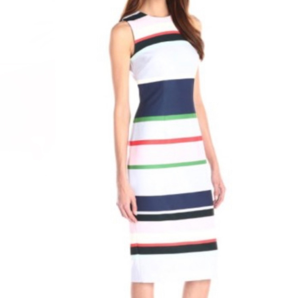Cynthia Rowley Stripped Sheath Dress, Sz 12